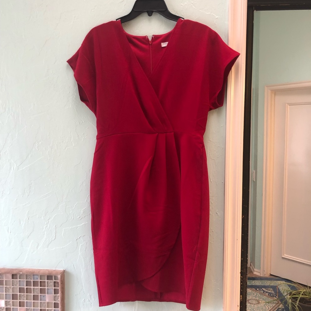Red short sleeved London Style dress